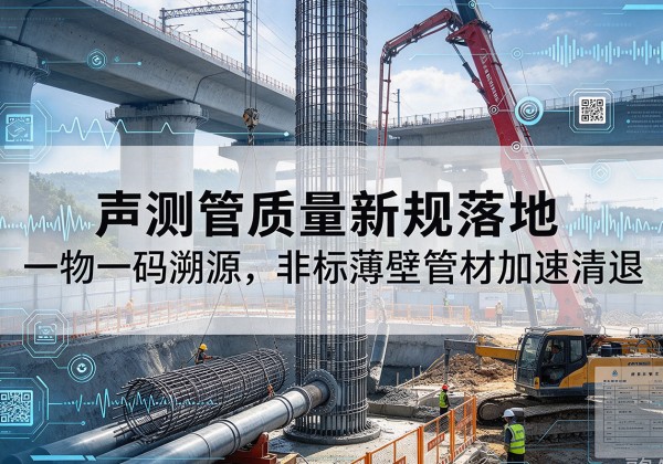 宿城声测管质量新规落地，一物一码溯源，非标薄壁管材加速清退